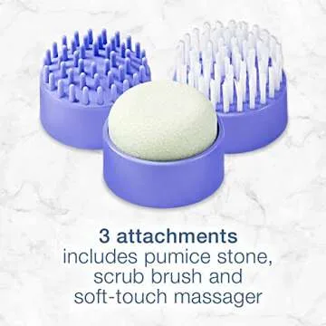 Conair Waterfall Pedicure Foot Spa Bath with Blue LED Lights, Massaging Bubbles and Massage Rollers, Purple/White