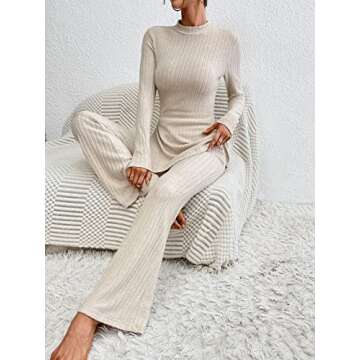 MakeMeChic Women's Pajama Set Stylish Loungewear Set