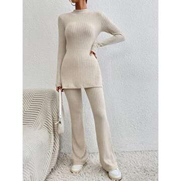 MakeMeChic Women's Pajama Set Stylish Loungewear Set