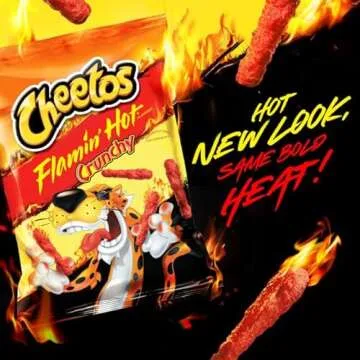 Cheetos Cheese Flavored Snacks, Flamin' Hot Crunchy, 1 Ounce (Pack of 40)