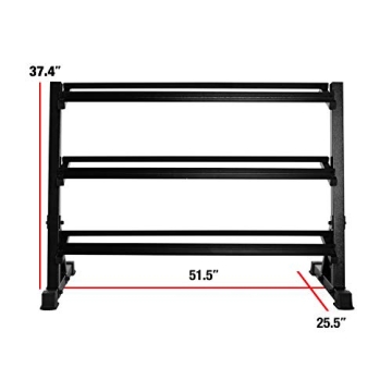 CAP Barbell 3 Tier Dumbbell Rack - Sturdy & Spacious