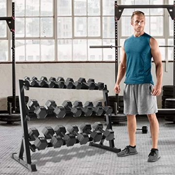 CAP Barbell 3 Tier Dumbbell Rack - Sturdy & Spacious