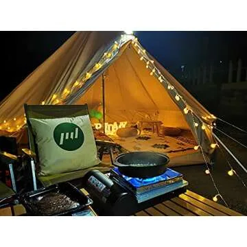 UNISTRENGH 4M/13.1ft Luxury Bell Tent Waterproof 4 Season Large Cotton Bell Tent with Roof Stove Jack