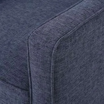 Christopher Knight Home Mervynn Mid-Century Modern Fabric Recliner, Dark Blue