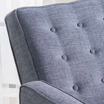 Christopher Knight Home Mervynn Mid-Century Modern Fabric Recliner, Dark Blue