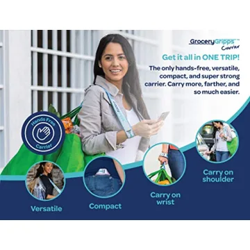 Grocery Gripps Carrier – Hands-Free Grocery Bag Carrier