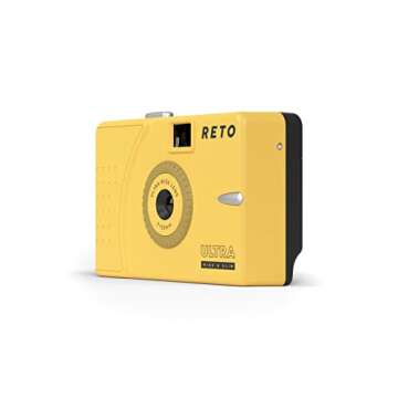 RETO Ultra Wide and Slim 35mm Reusable Daylight Film Camera - 22mm Wide Lens, Focus Free, Light Weig...