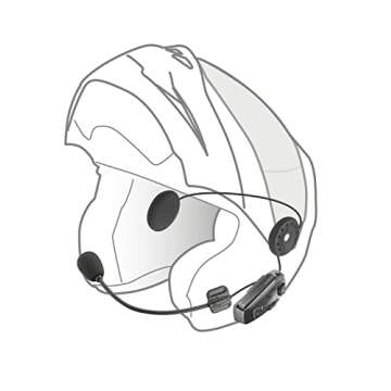 Interphone Cellularline, Intercom for Motorcycle with Mesh Communication, Model U-Com 8R, Up to 24 Riders, Distance 1.6 Km, Range 18 hours, Compatible with Sena, TFT and GPS, Waterproof, Universal