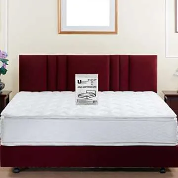 uBoxes Moving Supplies King Mattress Cover/Bag 76" x 15" x 104", Clear