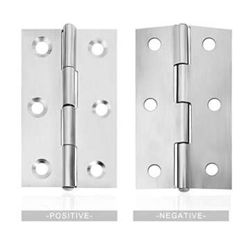 10 Pcs Long Stainless Steel Door Hinges - Durable & Reliable