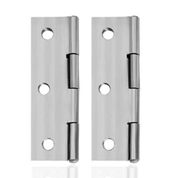 Durable 10 Pcs Stainless Steel Door Hinges for Home