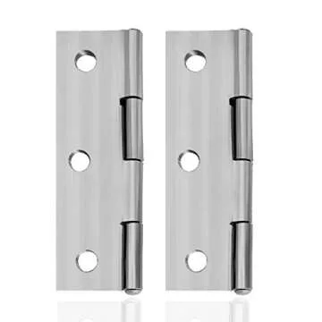 Durable 10 Pcs Stainless Steel Door Hinges for Home