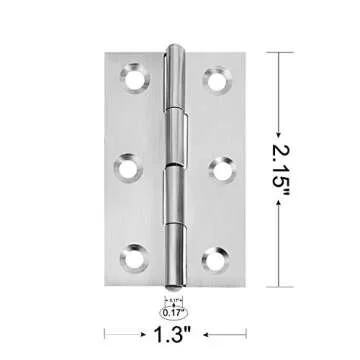 Durable 10 Pcs Stainless Steel Door Hinges for Home