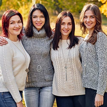 Hicarer Tassel Long Necklaces Set for Women - Chic Style