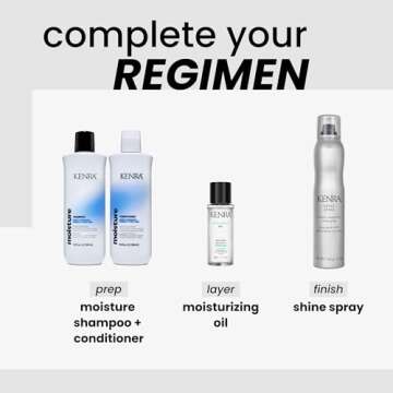 Kenra Moisturizing Oil | Lightweight Hydrating Oil | Absorbs Instantly | Multipurpose Oil For Treating, Styling, & Finishing | Provides Thermal Protection | All Hair Types | 2.7 fl. Oz