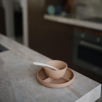 mushie Silicone Suction Plate | BPA-Free Non-Slip Design (Natural)