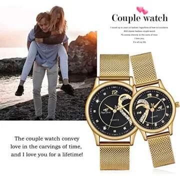 Elegant Stainless Steel Anniversary Watch with Crystals
