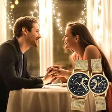 Elegant Stainless Steel Anniversary Watch with Crystals