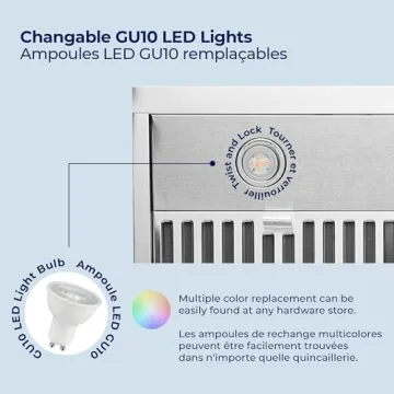 Hauslane 30 Inch Under Cabinet Vent Hood in Black