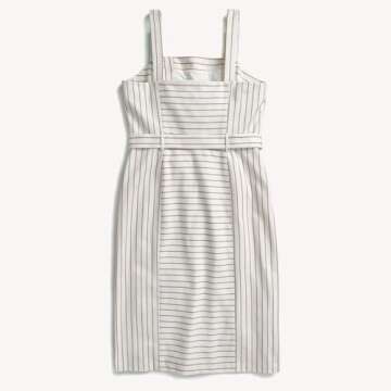 Tommy Hilfiger Women's Adaptive Striped Button Down Dress with Hook and Loop Closures, White/Multi, 4