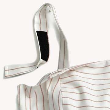 Tommy Hilfiger Women's Adaptive Striped Button Down Dress with Hook and Loop Closures, White/Multi, 4