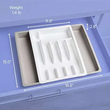 YouCopia Expandable Utensil Tray for Kitchen Organization