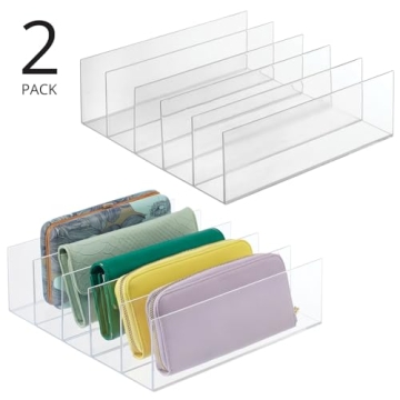 mDesign Plastic Purse Organizer for Small Purses