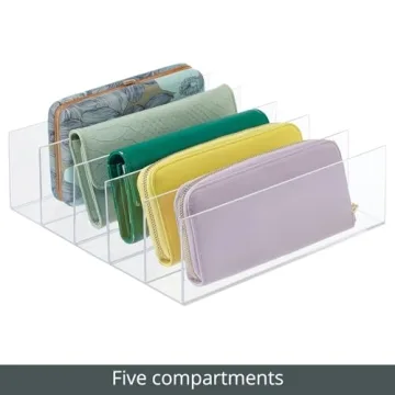 mDesign Plastic Purse Organizer for Small Purses