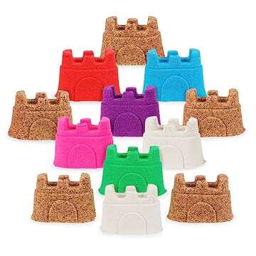 Kinetic Sand 12-Pack Castle Containers for Kids Creative Play