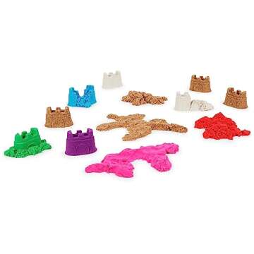 Kinetic Sand 12-Pack Castle Containers for Kids Creative Play