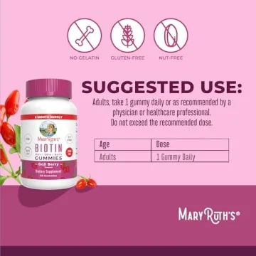 MaryRuth Organics Biotin Gummies Vegan Hair Growth Supplement