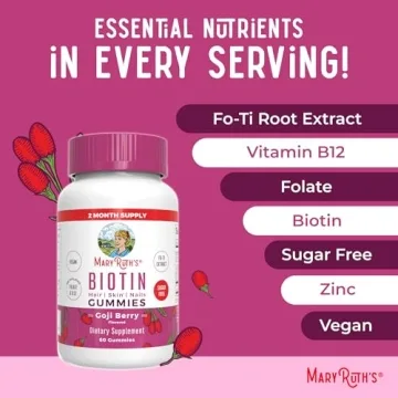MaryRuth Organics Biotin Gummies Vegan Hair Growth Supplement