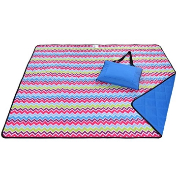 Roebury Beach Blanket Sand Proof & Outdoor Picnic Blanket - Water Resistant, Large Mat for Camping o...