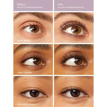 ILIA - Fullest Volumizing Mascara | Non-Toxic, Vegan, Cruelty-Free, Smudge + Flake-Free, Safe For Sensitive Eyes, For Fuller, Thicker, & Healthier Lashes (Travel Size Mini, 0.13 oz | 4 ml)