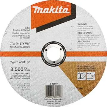 Makita 7" Thin Cut-Off Wheel - Precision Cutting for Stainless Steel