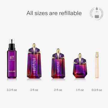 Mugler - Alien Hypersense - Eau de Parfum - Womens Perfume - Floral Woody Scent - Refillable - With Green Mandarin, Pear Accord, Jasmine, & Cashmere - 1.0 Fl Oz
