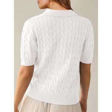 ANRABESS Women's Casual Short Sleeve Sweater for Summer