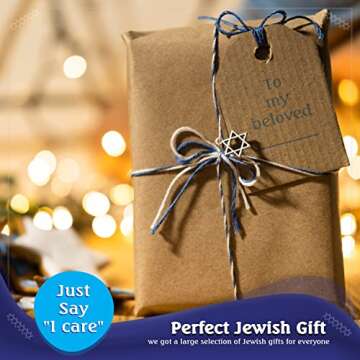 Metal Laser Cut 18CM Hamsa hand Wall Decor Evil Eye Charm Protection, Tree Of Blessings & Priestly Breastplate Stones of The Choshen Design Amulet Home/Business Good Luck Charms, English Home Blessing