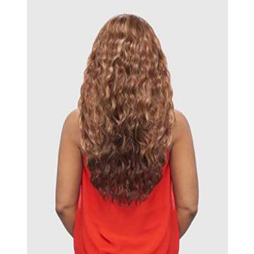 VANESSA T360HB JENIE (1B Off Black) Brazilian Human Hair Blend 360 Swissilk Lace Wig