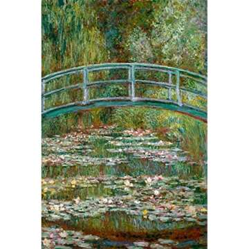 Impressionist ArtPrint by Monet 13x20 Bridge Over Lilies