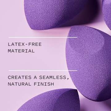 Keys Soulcare Natural Beauty Makeup Blending Sponge, Gentle + Angled for Precise Application, Blends...