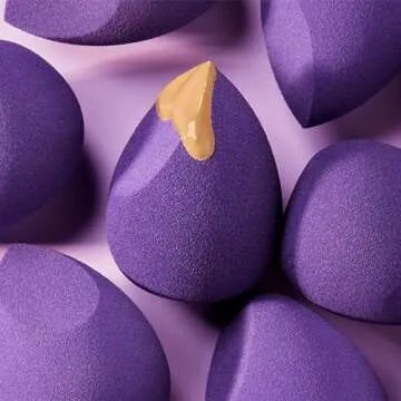 Keys Soulcare Natural Beauty Makeup Blending Sponge, Gentle + Angled for Precise Application, Blends Creams, Liquids & Powders, Vegan, Cruelty Free