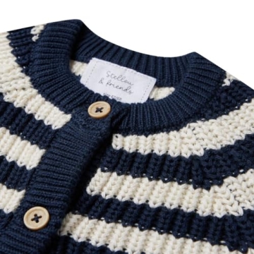 Stylish 100% Cotton Knitted Cardigan for Babies 0-6 Years