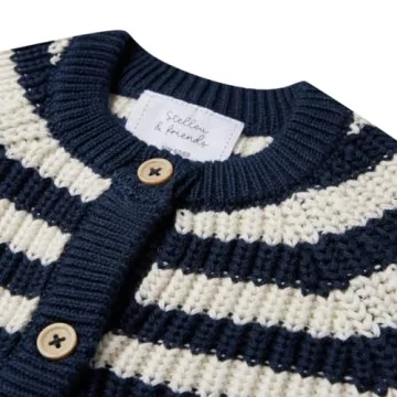 Stylish 100% Cotton Knitted Cardigan for Babies 0-6 Years