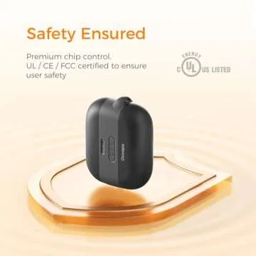 OCOOPA HeatCube Hand Warmers Rechargeable, Ultra Light& Compact Electric Handwarmers for Women Kids, 3 Levels Heating, Safety Alarm, Flash Light, Reusable for Outdoor Activities, Warm Gifts