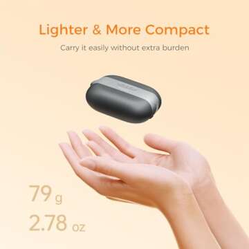 OCOOPA HeatCube Hand Warmers Rechargeable, Ultra Light& Compact Electric Handwarmers for Women Kids, 3 Levels Heating, Safety Alarm, Flash Light, Reusable for Outdoor Activities, Warm Gifts