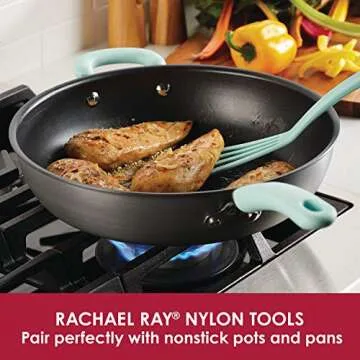 Rachael Ray Nylon Cooking Utensils Set - 2 Pieces Red