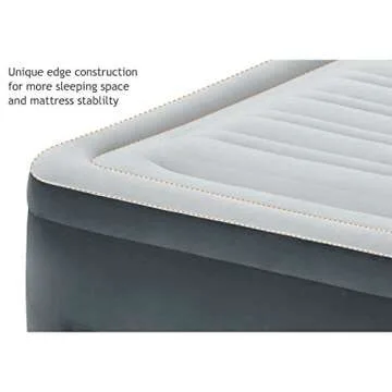 Intex Queen Comfort High Rise Dura-Beam Air Bed Mattress w/Built-In Pump 64417E