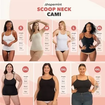 SHAPERMINT High Compression Seamless Cami for Women