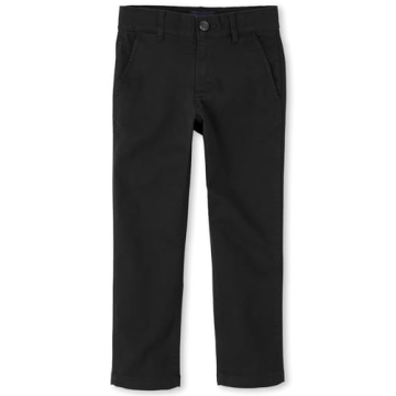 The Children's Place Boys Stretch Skinny Chino Pants - Black, Size 8